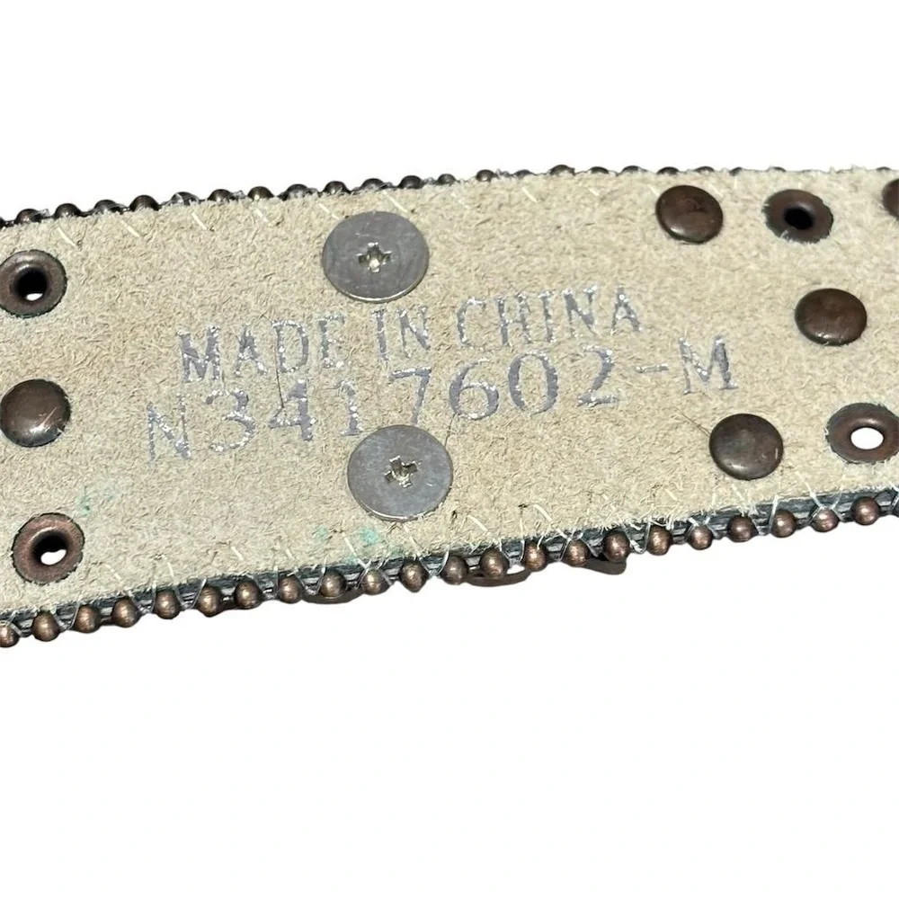 Nocona Women's Leopard Print‎ Rhinestone Western Belt Size M